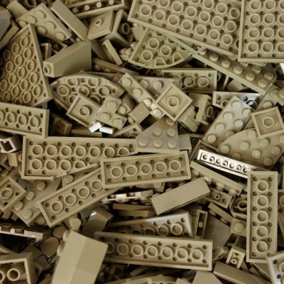 LEGO® Mix Barva Tmavě Hnědá (Dark Tan) 0,5 kg