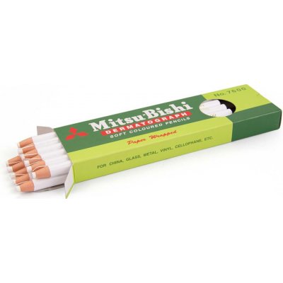 Mitsubishi Dermatograph voskový popisovač 7600 bílý 12 ks – Hledejceny.cz