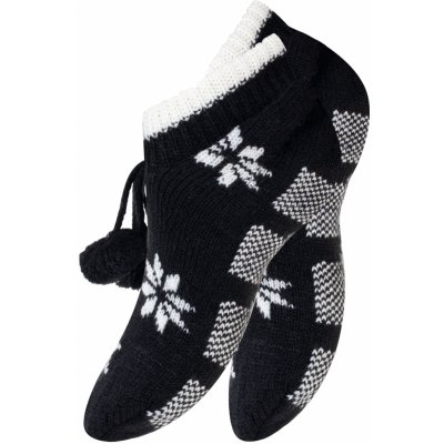 Aydemir Kotníkové zateplené dámské vánoční ponožky černá