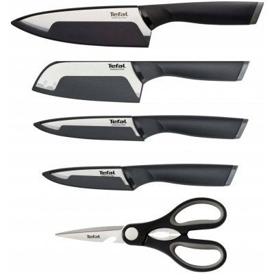 Sada nožů Tefal Comfort 4 nože + kuchyňské nůžky nerezová ocel – Zboží Mobilmania