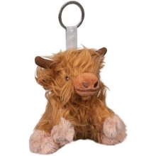 Přívěsek na klíče Wrendale Designs Plyšová "Highland Cow Gordon" Kráva