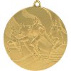 Sportovní medaile Designová kovová medaile Běh Zlatá 5 cm