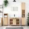 Koupelnový nábytek Nábytek XL 3dílný set koupelnového nábytku dub sonoma kompozitní dřevo