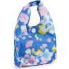 Nákupní taška a košík Prima-obchod Skládací nákupní taška 35x35 cm pevná 14 modrá květy