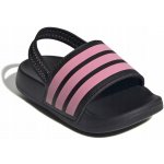 Černé masivní sandály s elastickým látkovým páskem – Zboží Mobilmania