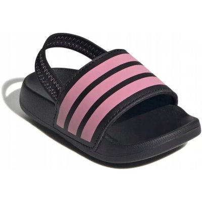 Černé masivní sandály s elastickým látkovým páskem – Zboží Mobilmania