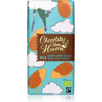 Chocolates from Heaven Mléčná čokoláda s mandlemi, karamelem a mořskou solí mléčná čokoláda 100 g – Zboží Mobilmania