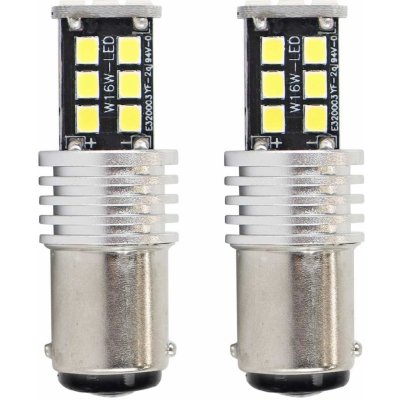 LED AMIO CANBUS 15SMD 2835 7,5W 1157 (P21 / 5W) Bílá 12V / 24V, sada - 2 ks. – Hledejceny.cz