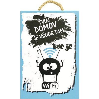 Dřevěná cedule 2030X "WiFi" 20x30 cm – Zboží Mobilmania