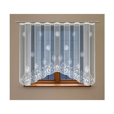 Dekorační žakárová záclona s řasící páskou HELIOS 170 bílá 300x170 cm MyBestHome – Hledejceny.cz