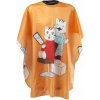 Ostatní kosmetická pomůcka Eurostil Kid Cape Cats pláštěnka dětská na stříhání kočka suchý zip 04313/64 oranžová