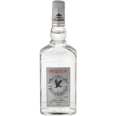 Tres Sombreros Tequila Silver 38% 0,5 l (holá láhev)