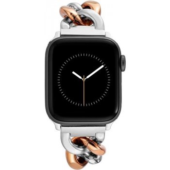 Anne Klein Řemínek řetízkový pro Apple Watch Watch 38mm / 40mm / 41mm stříbrný/zlatý WK/1016RGTT384041