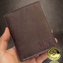 Pánská kožená Tiger Leather tmavě hnědá na výšku bez zapínání