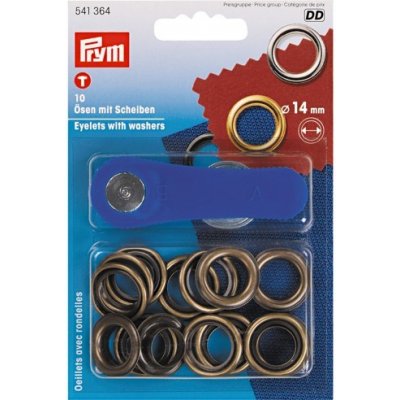 PRYM Průchodky s podložkou 14mm - staromosaz – Zboží Dáma