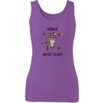 Tričko s potiskem VŮDCE dámské Fialová – Sleviste.cz