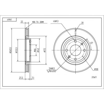 Brzdový kotouč HART 215 671 – Sleviste.cz