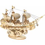 Robotime dřevěné 3D puzzle Vojenská plachetnice TG305 118 ks – Hledejceny.cz