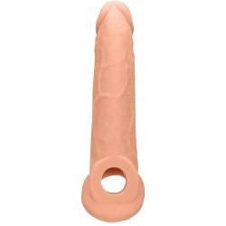 RealRock Návlek na penis Penis Sleeve 9″ tělový, návlek na penis 21,5 x 4,1–4,6 cm
