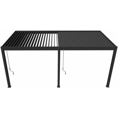 Outdoor Creations Hliníková pergola na stěnu s lamelami ORION 360x530cm 3 stojky Antracit – Zboží Mobilmania