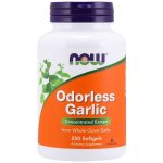NOW Odorless Garlic česnekový extrakt bez zápachu 250 softgelových kapslí – Hledejceny.cz