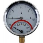 Steno Termomanometr 0-6bar, 0-120°C,1/2" zadní vývod – Hledejceny.cz
