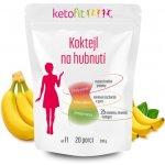 KetoFit Banánový koktejl 500g 20 porcí – Zbozi.Blesk.cz