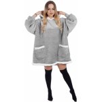 Mikinová deka oversized světle SPRINGOS šedá – Zboží Dáma