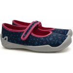Befado dívčí balerínky domácí obuv 114Y517 modré kytičky – Sleviste.cz