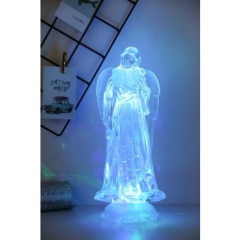 MagicHome Dekorace Vánoce Anděl LED měnící barvy s plovoucími třpytkami PE 3xA