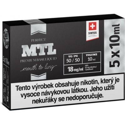 JustVape Booster báze MTL PG50/VG50 18mg 5x10ml