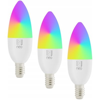 IMMAX NEO LITE SMART sada 3x žárovka LED E14 6W RGB+CCT, stmívatelná, Wi-Fi, Beacon, DO, TUYA 07716CDO – Zboží Mobilmania