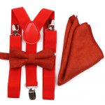 Amparo Miranda dětský set motýlek a kšandy Miranda SM551 červený – Zboží Dáma