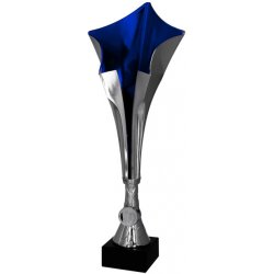 Plastová trofej Stříbrno-modrá 39 cm