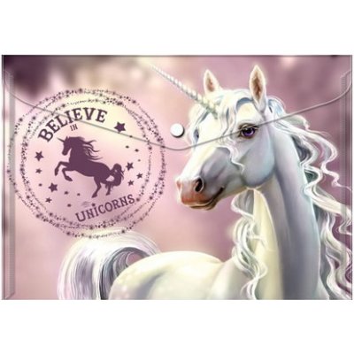 Obal PP s patentkou A4, Believe in Unicorns – Zboží Živě
