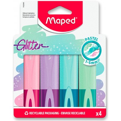 Maped 42046 Zvýrazňovač Fluo Peps Classic Glitter sada 4 ks – Zboží Živě