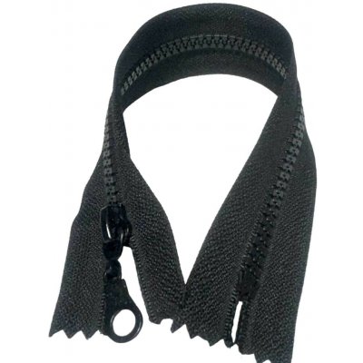 Zip kostkový 5 mm 25 cm Nedělitelný černý – Hledejceny.cz