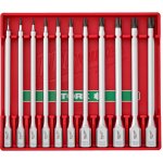 Milwaukee Prodloužené hlavice s bity TX ¼″ a ⅜″ - 11 pc 1/4'' and 3/8'' Drive Torx Long Bit Socket Set – Hledejceny.cz
