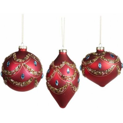 BARRINGTON FURNITURE Luxusní vánoční ozdoba Červená GW-P30536 – Hledejceny.cz