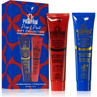 Dr. Pawpaw Prep and Pout multifunkční balzám 25 ml + hydratační maska na rty na noc 25 ml dárková sada – Zboží Mobilmania