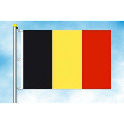 LIBEA, s.r.o. Vlajka Belgie Rozměr: 150×225 cm, Uchycení: Karabiny na stožár – Hledejceny.cz