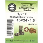 HARTMAN těsnění bezazbestové 1/2" T topenářské šroubení, sada č. 31 – Zboží Dáma