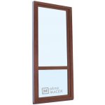 Kömmerling balkonové dveře 70 AD s příčkou pravé ořech/ořech 80 x 220 cm s klikou+ PVC rám – Hledejceny.cz