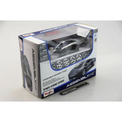 Maisto Kit Lamborghini Aventador model ke skládání šedá 1:24 – Zboží Dáma
