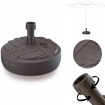 Nohel Garden Stojan na slunečník STRIPES kulatý plast tmavě hnědý d39cm – Zboží Dáma