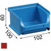 Úložný box Allit Plastové boxy na drobný materiál 102x100x60 mm červené