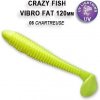 Návnada a nástraha Crazy Fish Vibro Fat 12 cm 06 Chartreuse 4 ks