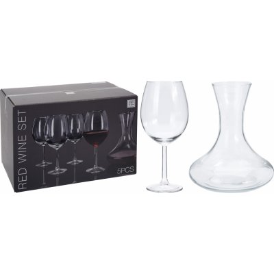 H&L Set Crystal skleněný dekantér 750ml + sklenic na víno 4 x 580ml VER000571 – Hledejceny.cz