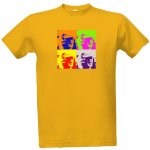 Tričko s potiskem Jirka Kára Pop Art pánské zlatá – Sleviste.cz
