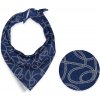 Dětská šálya Sandra Biante bavlněný šátek SA 085 Provázkový ornament na modrém